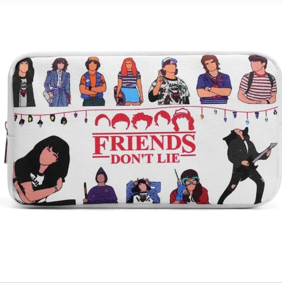 Stranger Things Makeup Bag White Friends Don't Lie - Picture 4 of 7